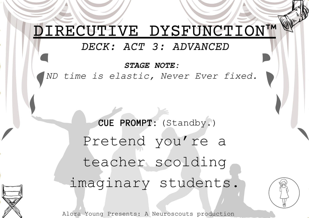 DIRECUTIVE DYSFUNCTION™ CARD DECK For Executive Dysfunction:Act 1: Novice Pack