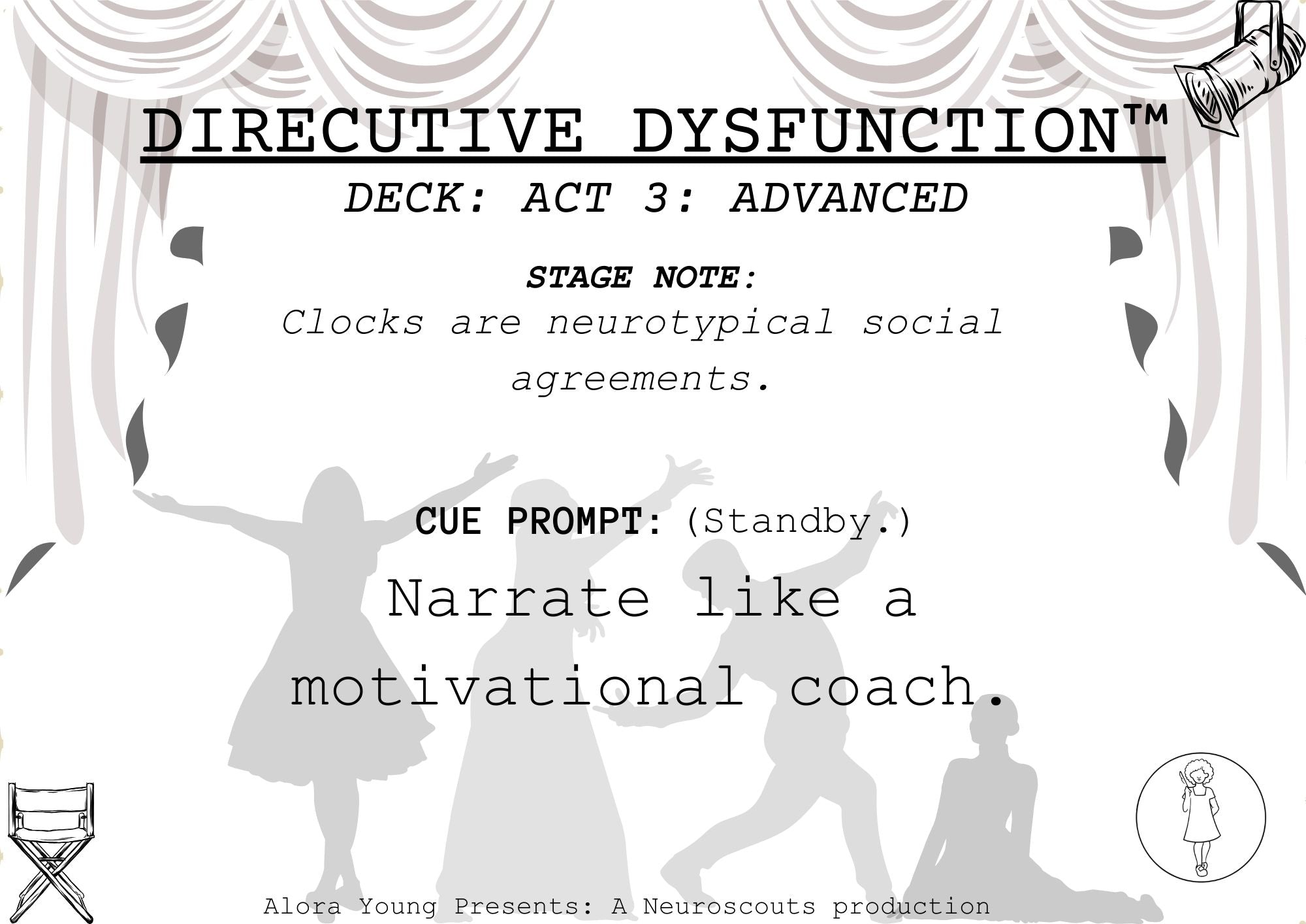 DIRECUTIVE DYSFUNCTION™ CARD DECK FOR EXECUTIVE DYSFUNCTION: ACT 4&5: ADVANCED