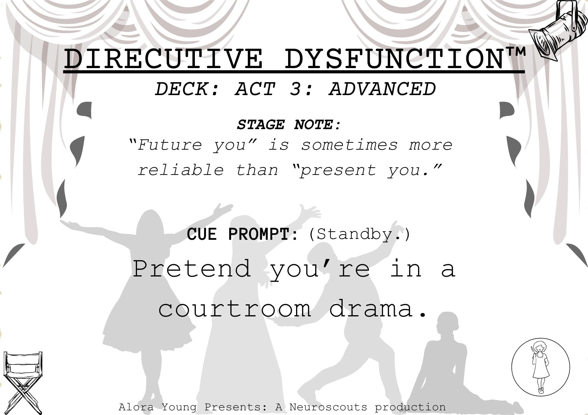DIRECUTIVE DYSFUNCTION™ CARD DECK For Executive Dysfunction:Act 1: Novice Pack