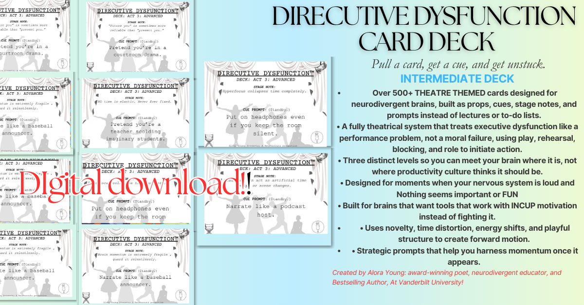 DIRECUTIVE DYSFUNCTION™ CARD DECK For Executive Dysfunction: INTERMEDIATE:ACT 2&3